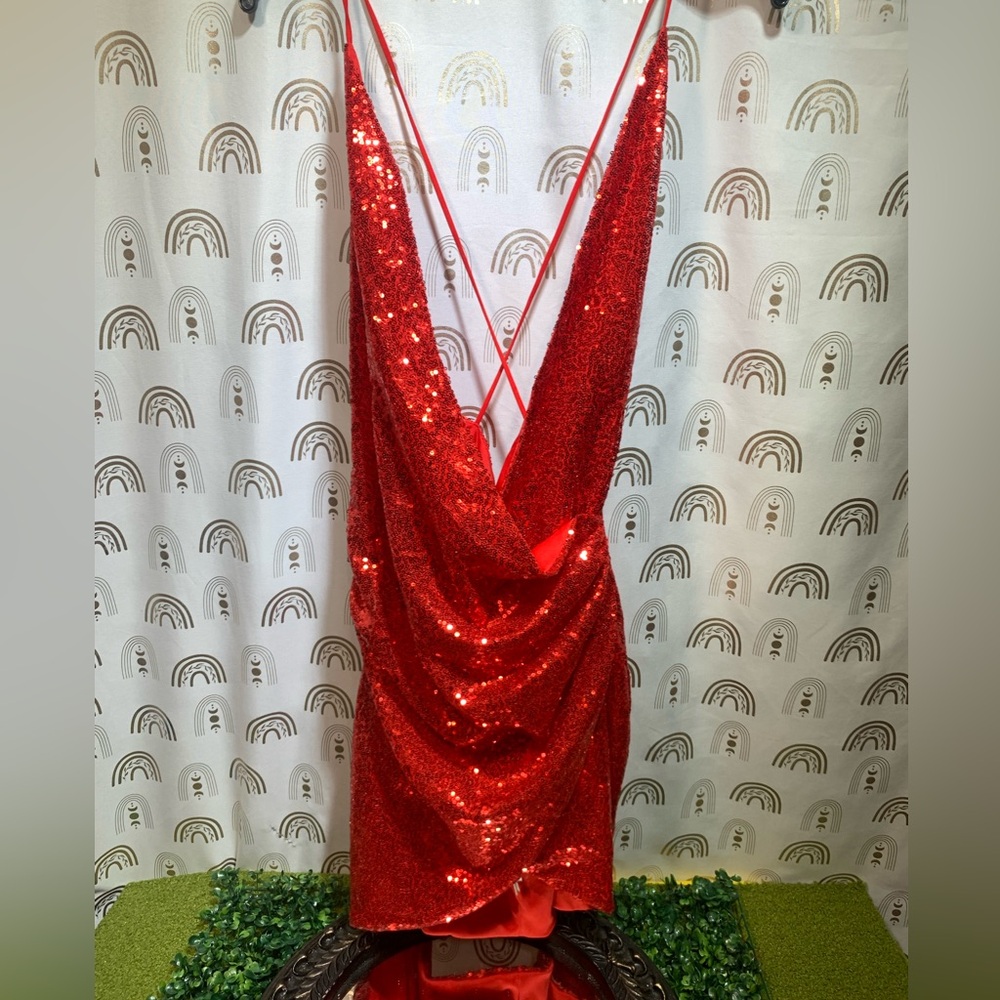 Red Sequin Women's Intimate Dress